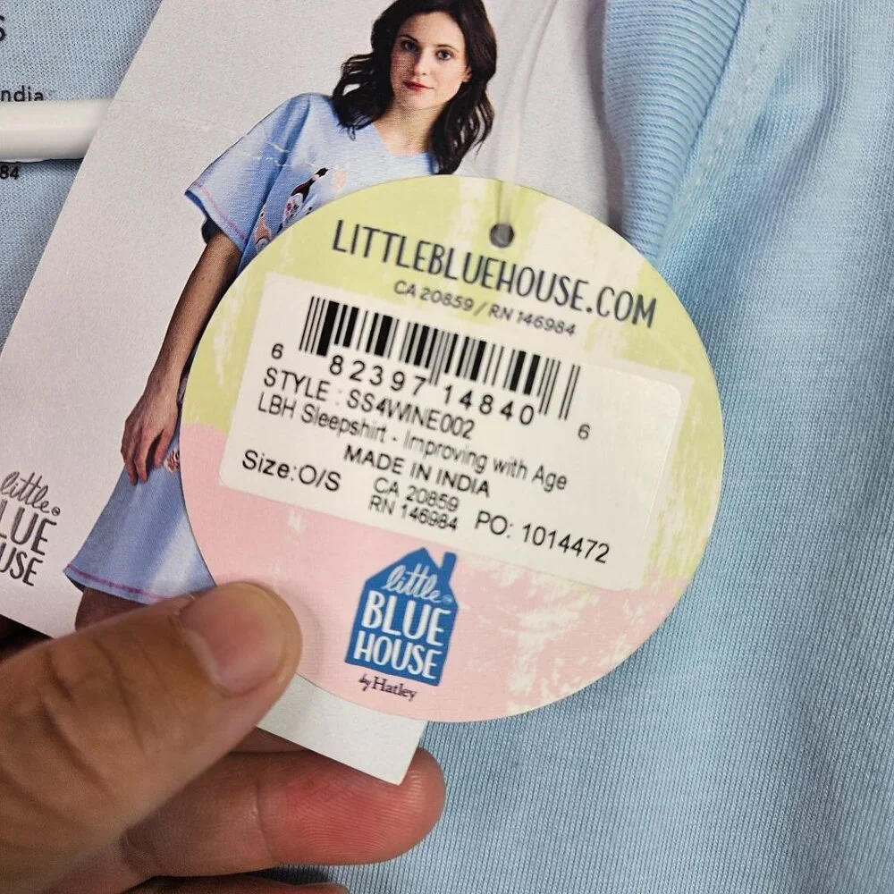 Little Blue House Women's Graphic Short Sleeve Sleepshirt One Size NEW - Picture 9 of 9